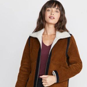 Marine Layer Brown Reversible Loni Sherpa Coat